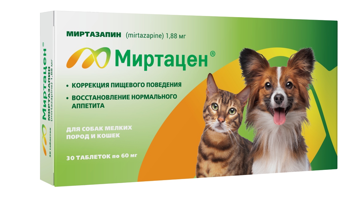 Миртацен® 1,88 мг для собак мелких пород и кошек №30