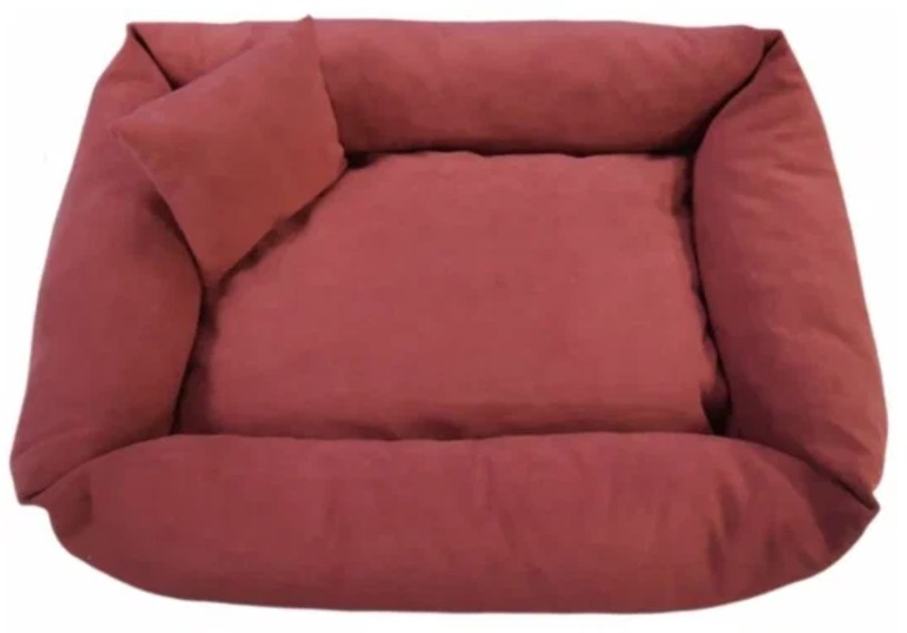 Лежанка с подушкой Ecopet "Любимец" 50*35*15, вишневая