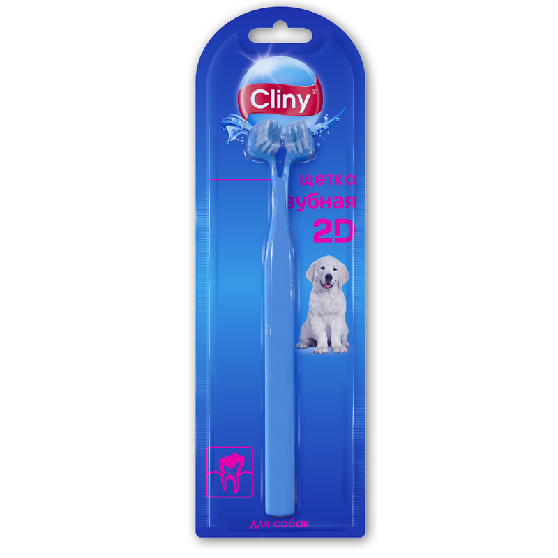 Зубная щетка 2D Cliny для собак и кошек
