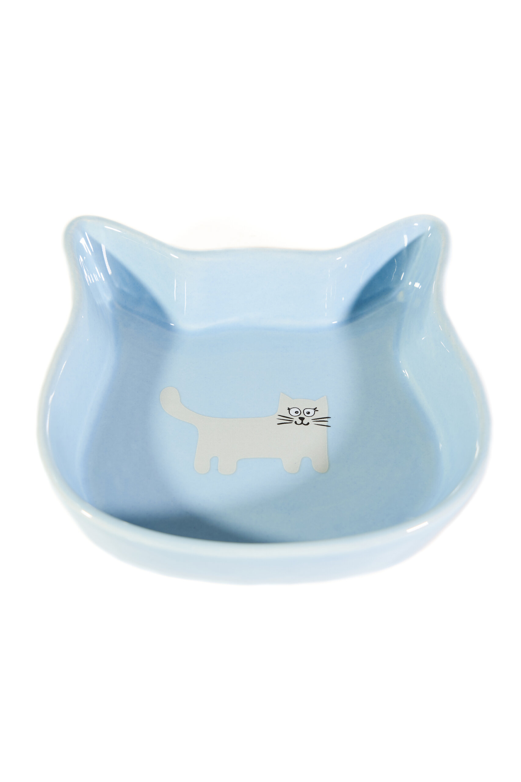 Миска керамическая Ecopet голубая 280 мл, 13,6*13,5*3 см