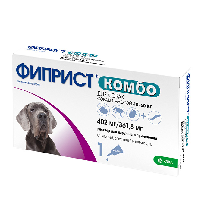 Фиприст Комбо капли для собак 40-60 кг 4,02 мл