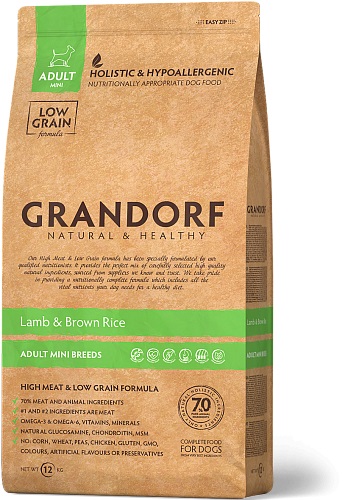 Сухой корм Grandorf Dog Lamb&Rice Mini Ягнёнок с рисом для собак мини пород 3 кг