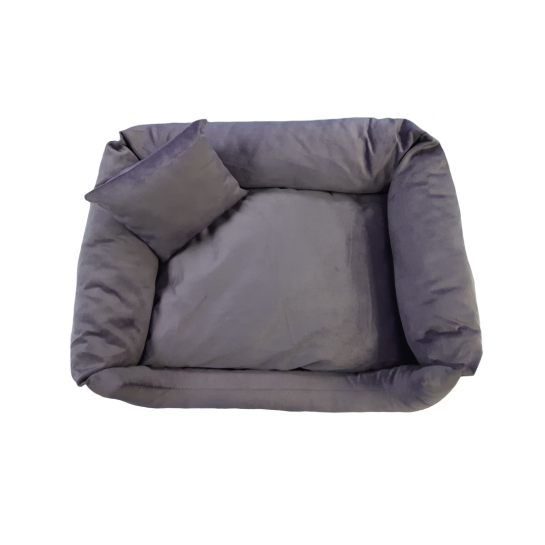 Лежанка с подушкой Ecopet "Лагуна" 45*35*15, тёмно-фиолетовая